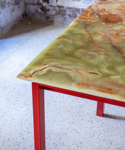 MAS Design crafts marbled and lacquered furniture from onyx, iron and brass at EDIT napoli