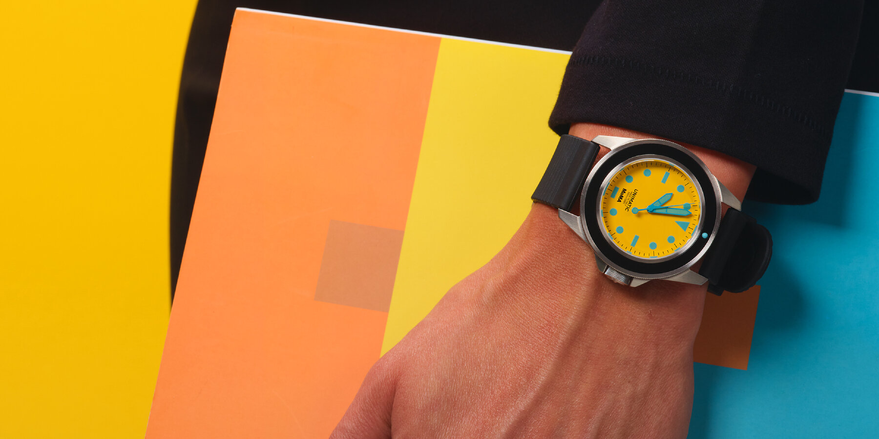 moma unimatic modello uno diving watches colored dials designboom ban2