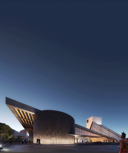 PAU's rock & roll hall of fame expansion breaks ground on I.M. pei glass pyramid site