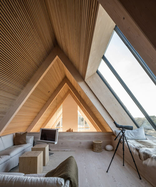 a thatched roof floats over PAX architects' skagen klitgård house in denmark