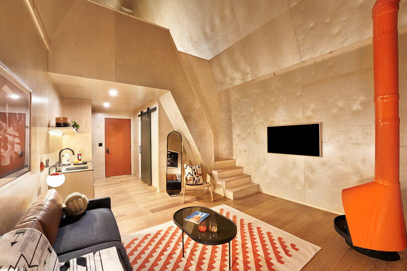 skylab's A-frame club is a cluster of mid-century-inspired cabins in colorado