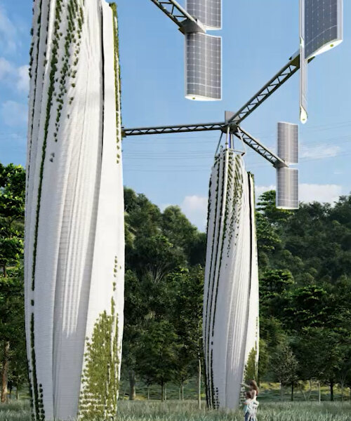 soleolico unveils rotating solar panels on wind turbine that can generate green energy 24/7