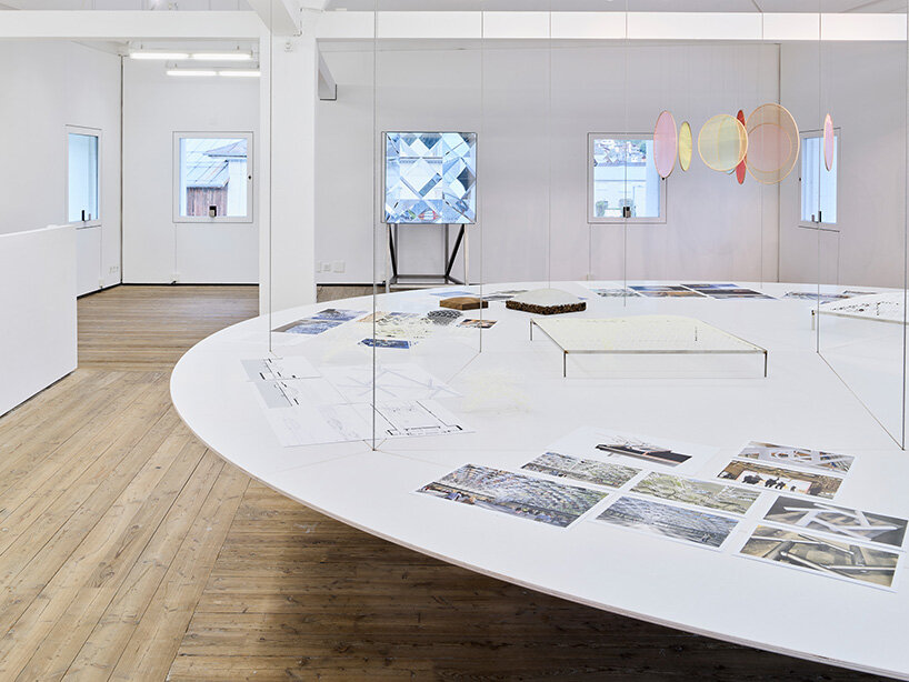 studio other spaces weaves vibrant rugs and boulders into das gelbe haus films for latest exhibition