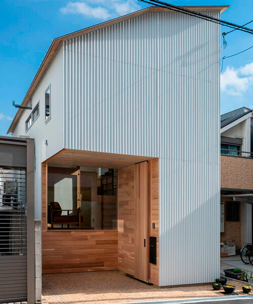 interconnected skipped floors outline the interior of compact toneyama house in japan