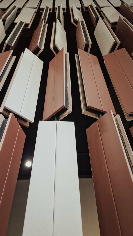 WOW design builds curved, permeable curtain of ceramic tiles
