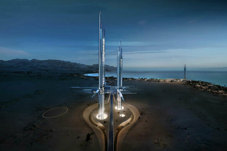 NEOM unveils ultra-futuristic epicon towers in saudi arabia's desert