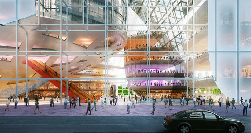 OMA wraps 'the summit' tech campus in shenzhen with graphic facade