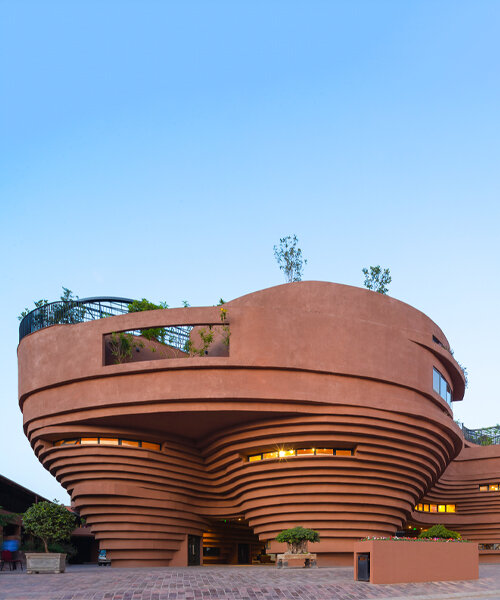 1+1>2 architects' pottery museum rises like a canyon amid the bat trang village in vietnam