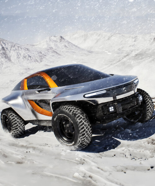 multi-terrain electric vehicle SKYE can drive through extreme weather and road conditions