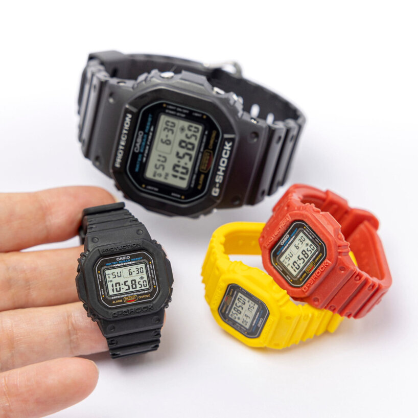 casio remolds G-SHOCK watch into stationery erasers whose hours fade ...