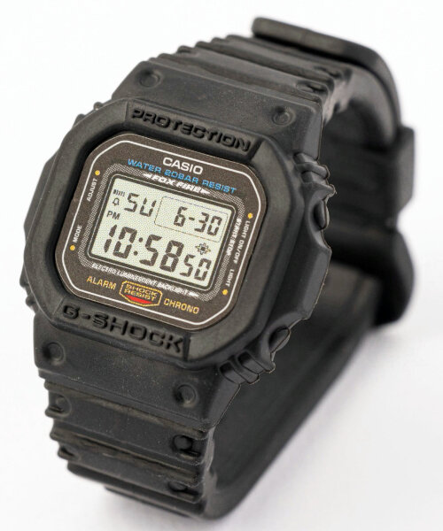 casio remolds G-SHOCK watch into stationery erasers whose hours fade away over time