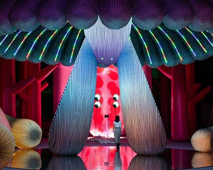 giant inflatable creatures and AI-generated gurus by ENESS land in taiwan