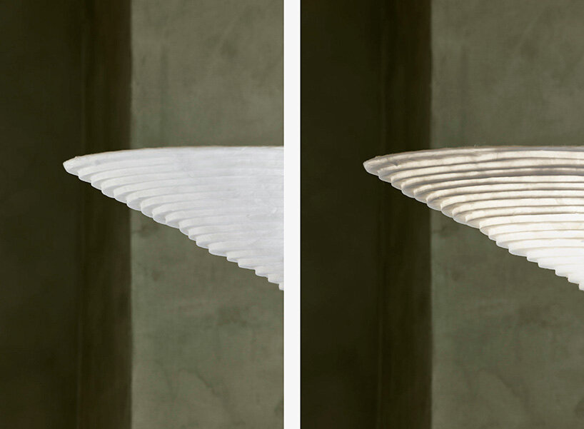 forestier spins luminescent nebulis lights from centuries-old sericyne silk