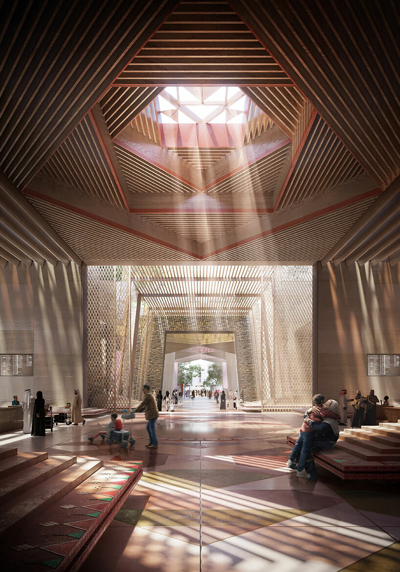 foster + partners designs saudi arabia's abha airport terminal as a stone village