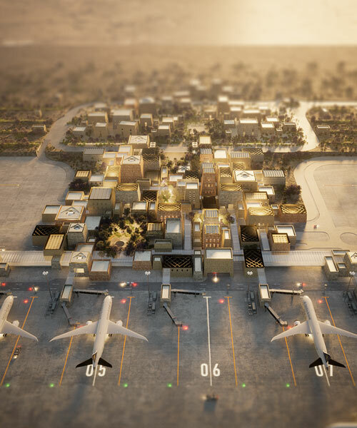 foster + partners designs saudi arabia's abha airport terminal as a stone village