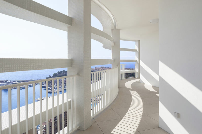 jean-pierre lott evokes layered rock with undulating honoria tower in monaco