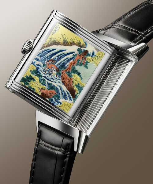 jaeger-lecoultre honors hokusai by reproducing his woodblock prints behind reverso watches