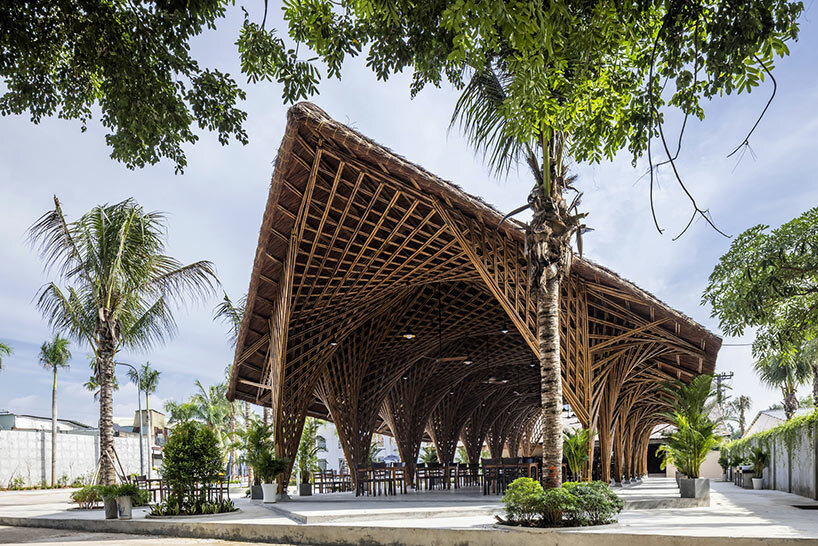 bambubuild sculpts a complex, bamboo restaurant in vietnam