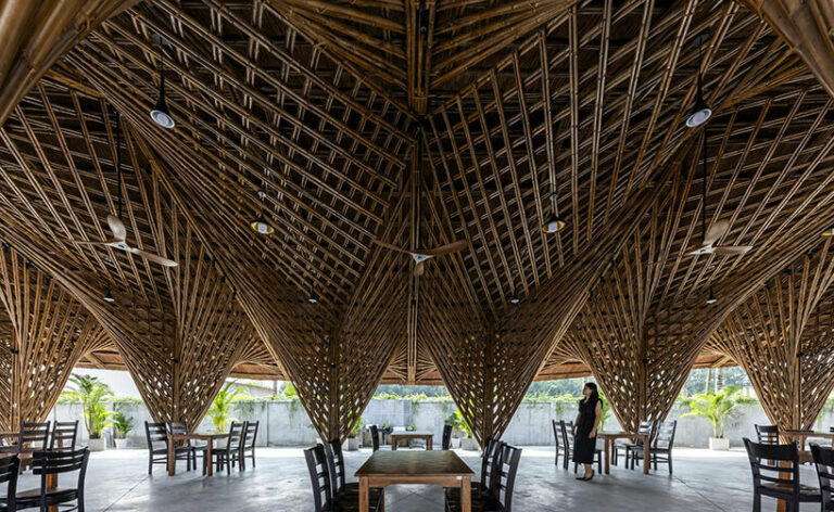 bambubuild sculpts a complex, bamboo restaurant in vietnam