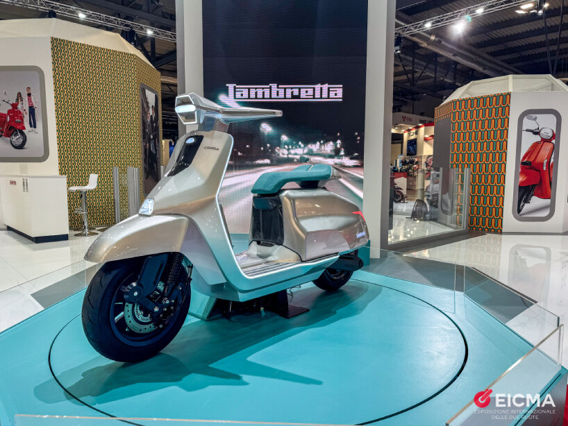 lambretta introduces elettra, a futuristic electric scooter whose