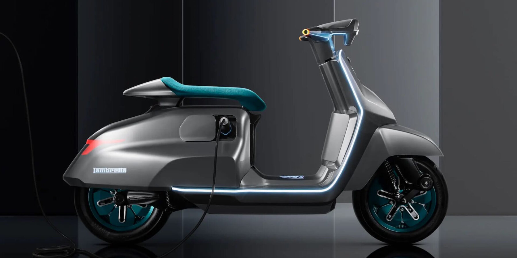 lambretta introduces elettra, a futuristic electric scooter whose entire  rear lifts up on its own