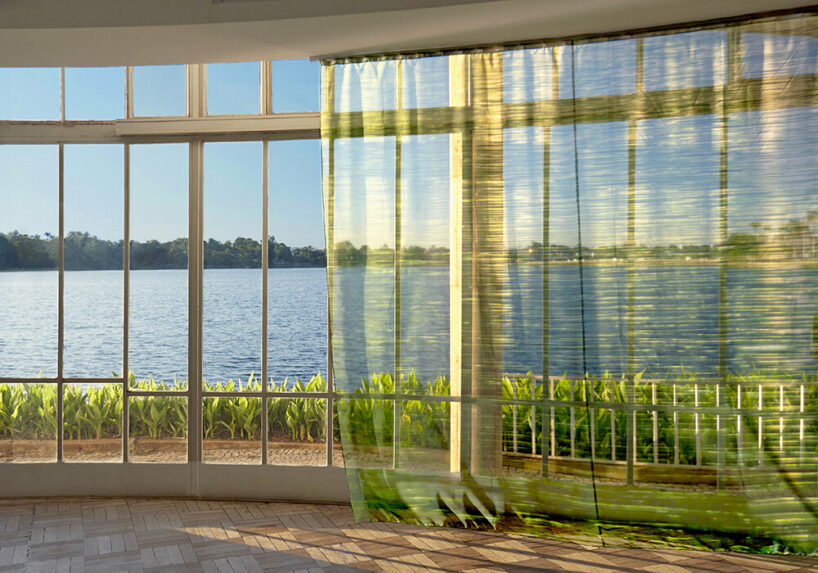 paul clemence pays homage to oscar niemeyer's pampulha ensemble with lyrical textile art