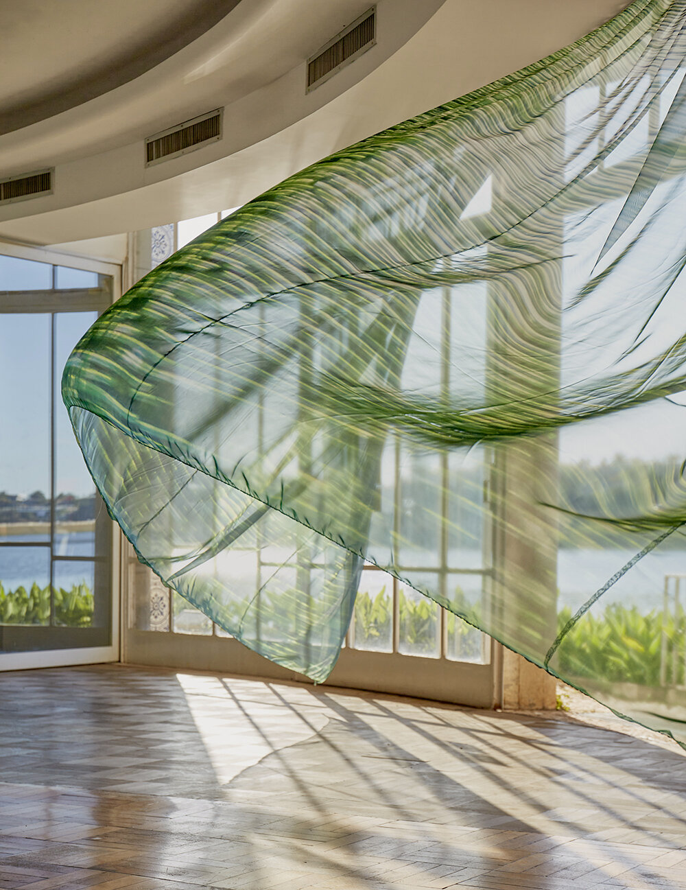 paul clemence pays homage to oscar niemeyer's pampulha ensemble with lyrical textile art