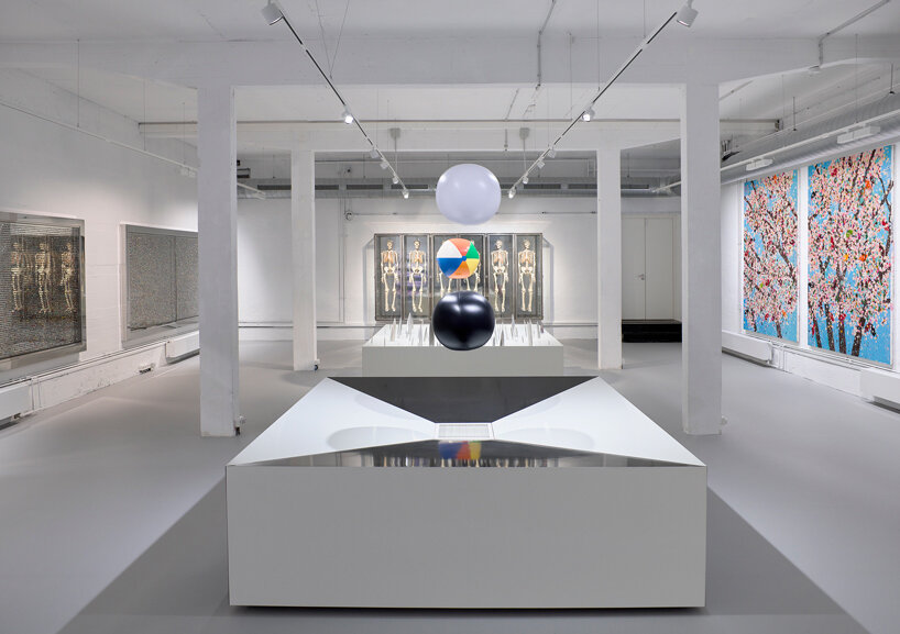 damien hirst's 'the weight of things' explores the interplay of science, life & death at MUCA