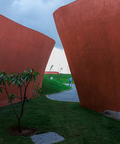 the undulating architecture of sP+A's hampi art labs in india is set to welcome visitors soon
