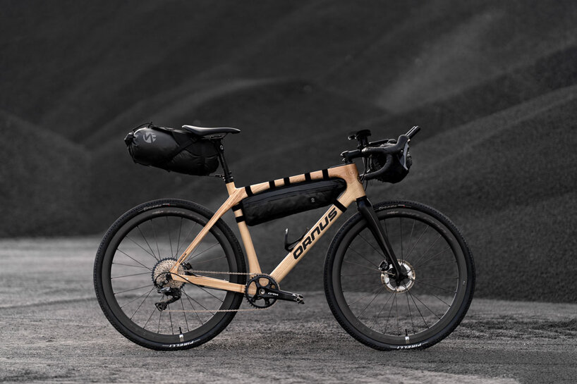 ornus gravel wood bike combines sustainability and comfort for smooth terrain transitions