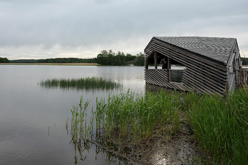finland for designs studio floating birdwatchers puisto in timber hut
