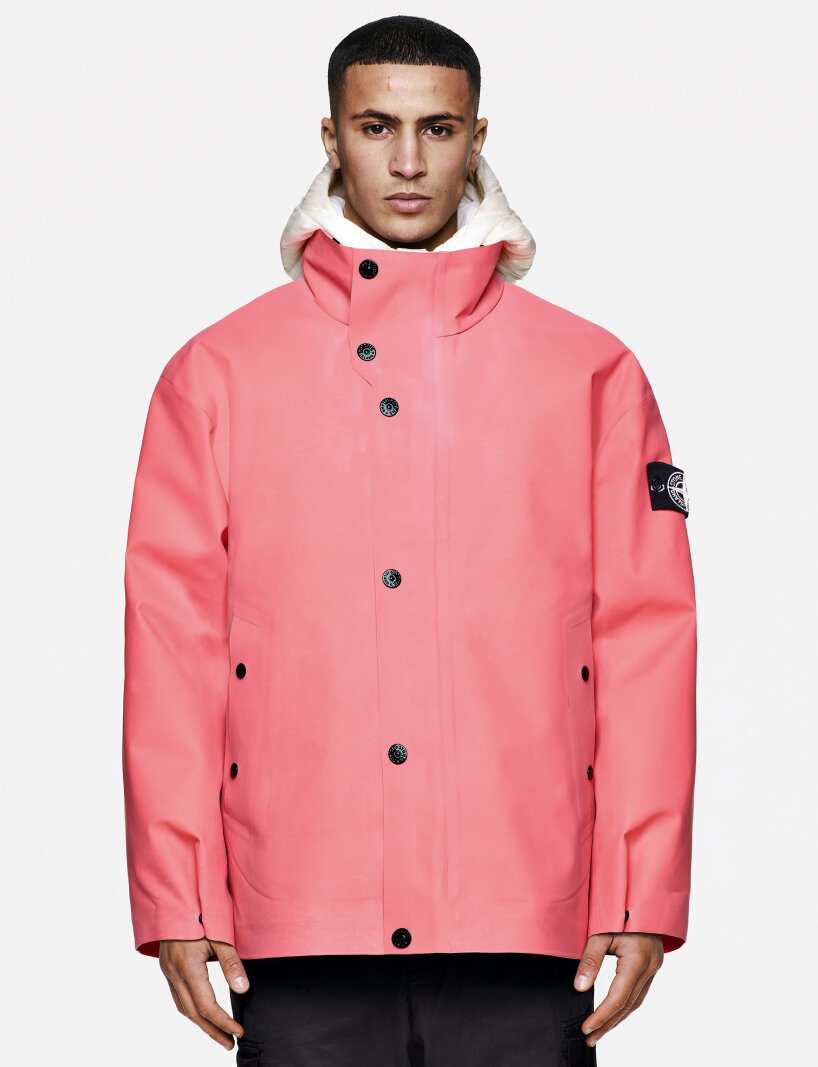 stone island's thermal-reactive ice jacket slowly changes its