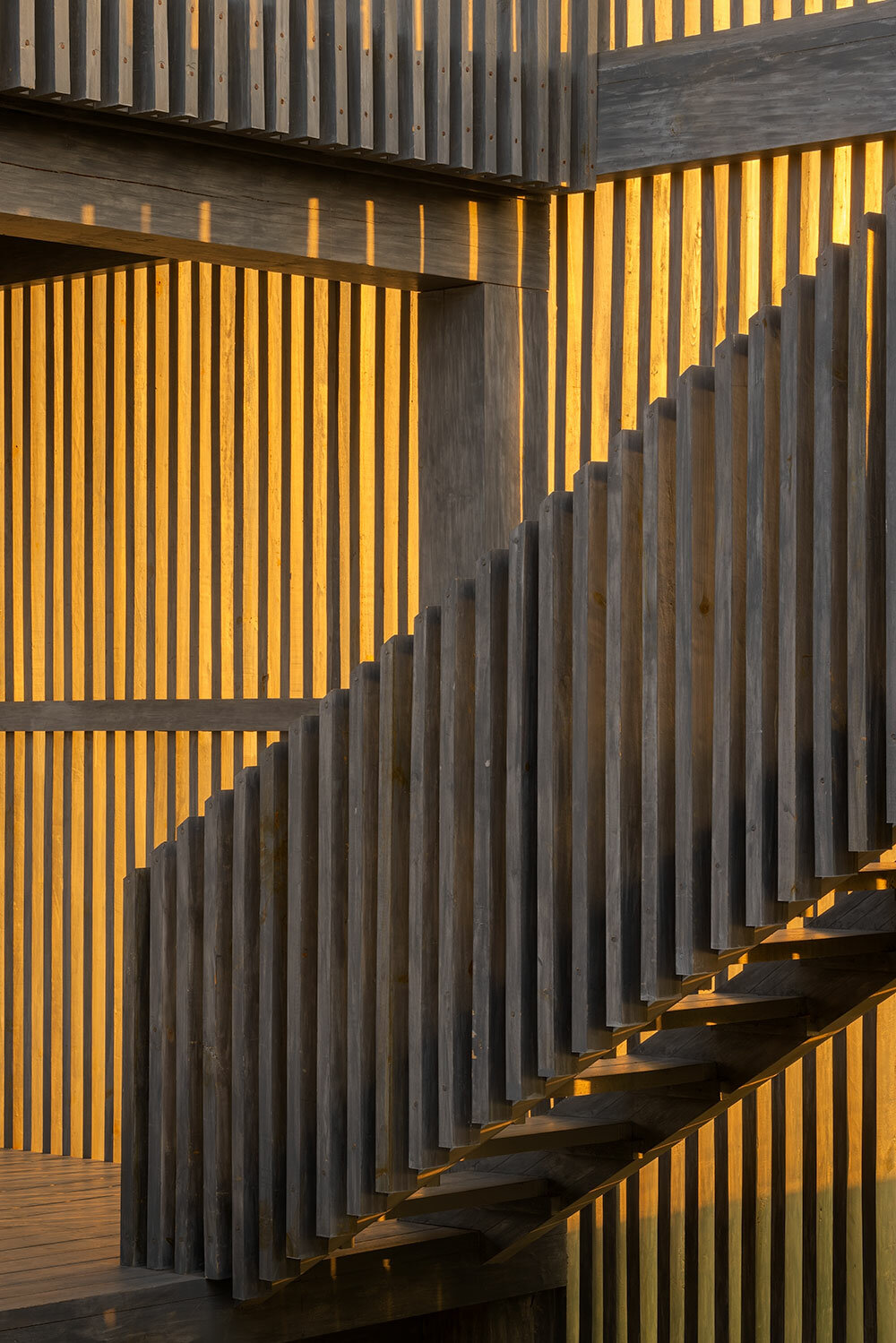 UAVI pavilion by PPAA is an ephemeral wooden haven rising above mexico's sandy shores