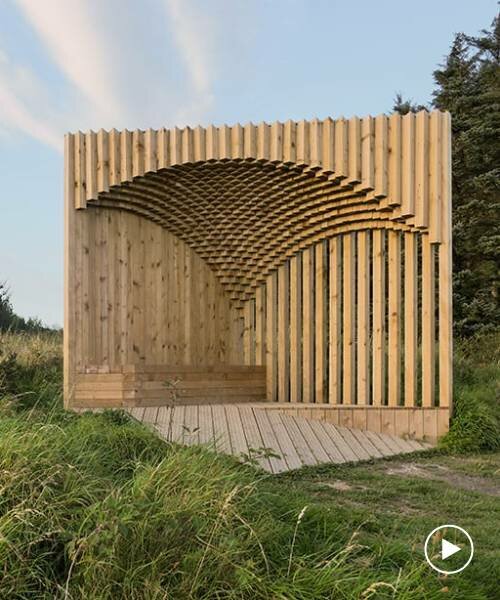 local timber shapes UNESCO biosphere shelter conrhenny in isle of man