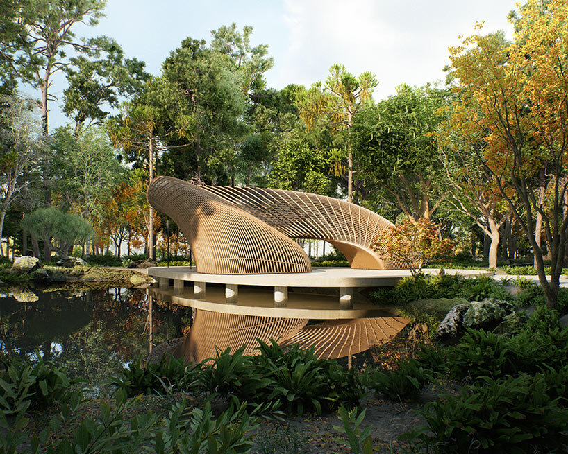 architect victor ortiz envisions fluid, lightweight umuarama pavilion in brazil