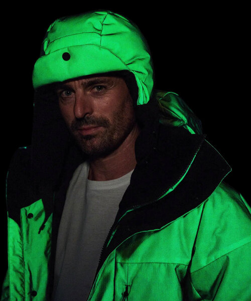 vollebak adds insulated hat that stores sunlight & glows in the dark to its solar charged range