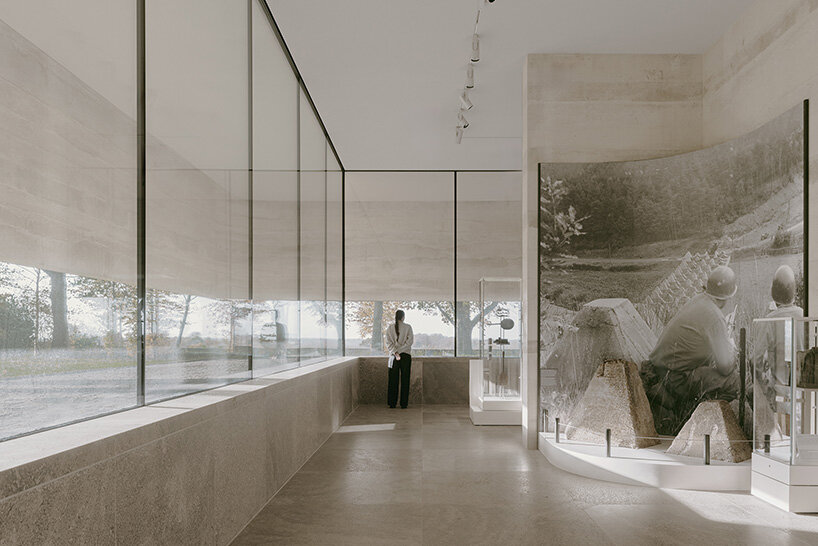 KAAN architecten adds floating visitor center to netherlands american cemetery