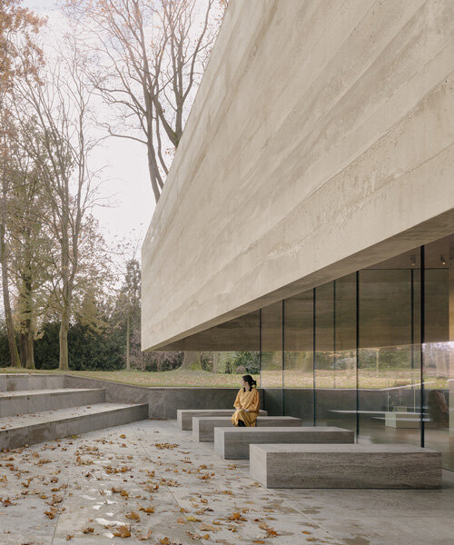 KAAN architecten adds floating visitor center to netherlands american cemetery