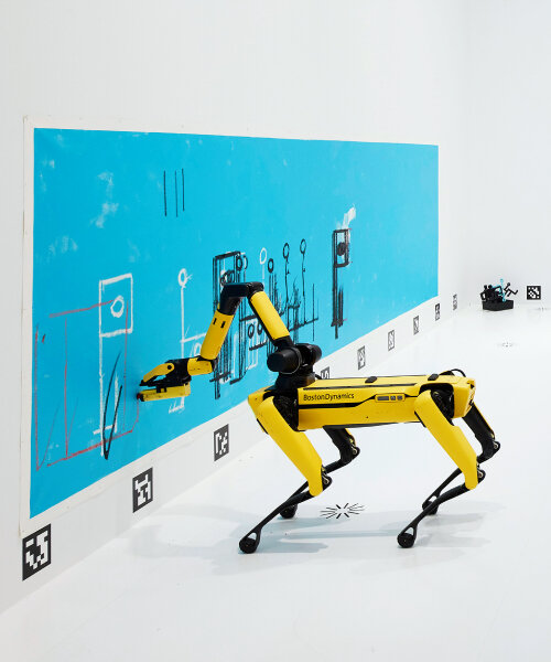 agnieszka pilat taps boston dynamics’ robot dogs to paint autonomously at NGV triennial