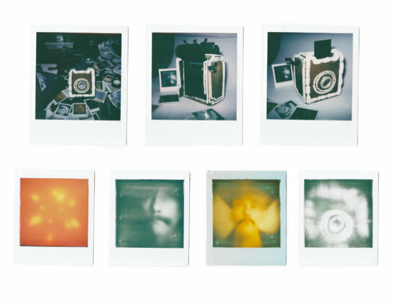 edible camera made of gingerbread captures and prints instax photos