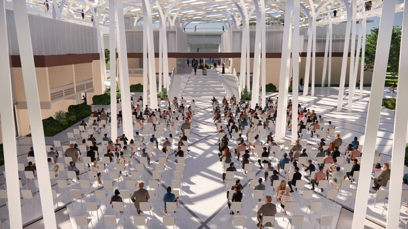 sweet sparkman wins competition to top I.M. pei's dormitories in florida with latticed screen