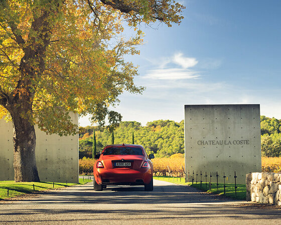rolls-royce ghost black badge: art, wine and engineering elegance at château la coste