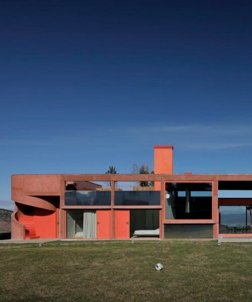 georgian mountainscape backdrops terracotta pavilion house by laboratory of architecture #3