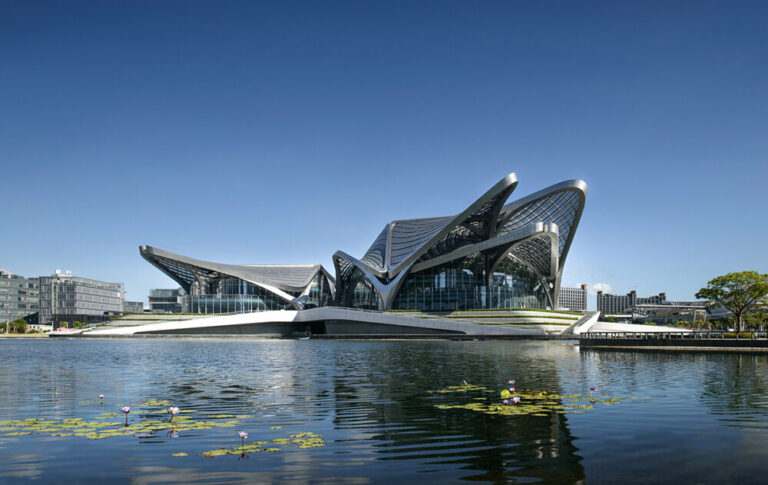 zhuhai jinwan civic art centre by zaha hadid opens in china