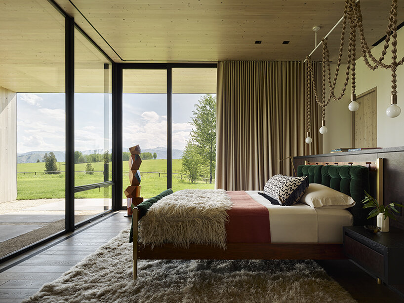 CLB architects scatters ShineMaker retreat compound at the base of wyoming's tetons
