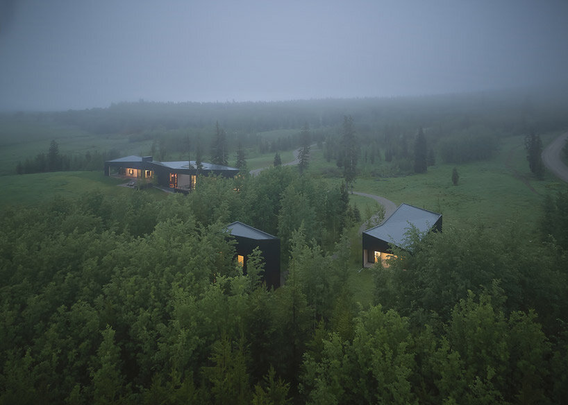 CLB architects scatters ShineMaker retreat compound at the base of wyoming's tetons