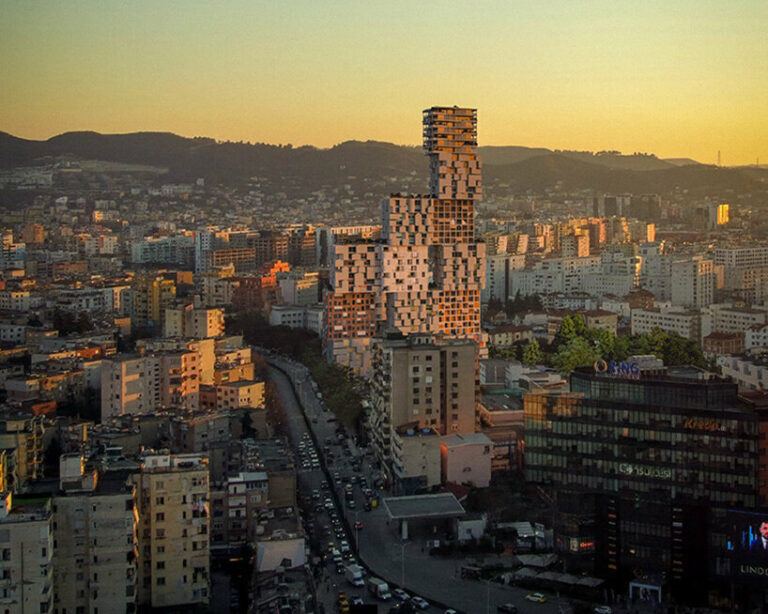 OODA Plans hora Vertikale Village With 13 Stacked Cubes In Tirana
