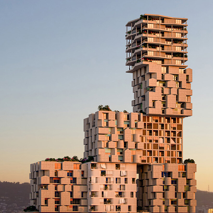 OODA plans 'hora vertikale' village with 13 stacked cubes in tirana