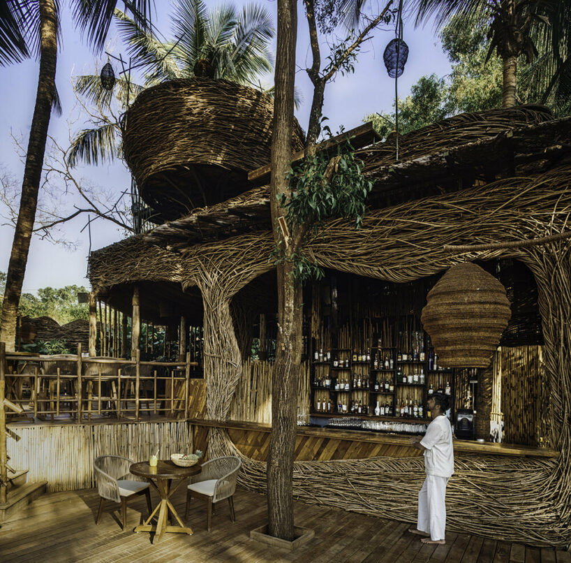 OTHERWORLDS' como agua resto-bar unfolds like a huge bird's nest in the indian forest