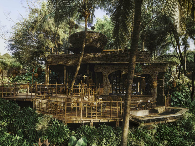 OTHERWORLDS' como agua resto-bar unfolds like a huge bird's nest in the indian forest